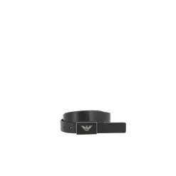 Heren Emporio Armani Leren riem met adelaarsplaat