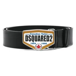 DAMES Dsquared2 Leren Riem met Emaille Gesp