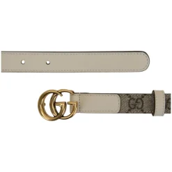 Heren Gucci Leren Riem met GG Logo