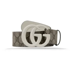 Heren Gucci Riemen^Leren riem met logo-gesp