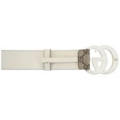 Heren Gucci Riemen^Leren riem met logo-gesp
