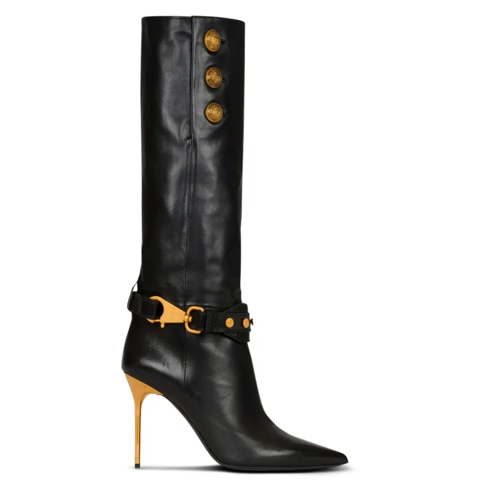 DAMES Balmain Enkellaarsjes|Laarzen^Leren Robin laarzen