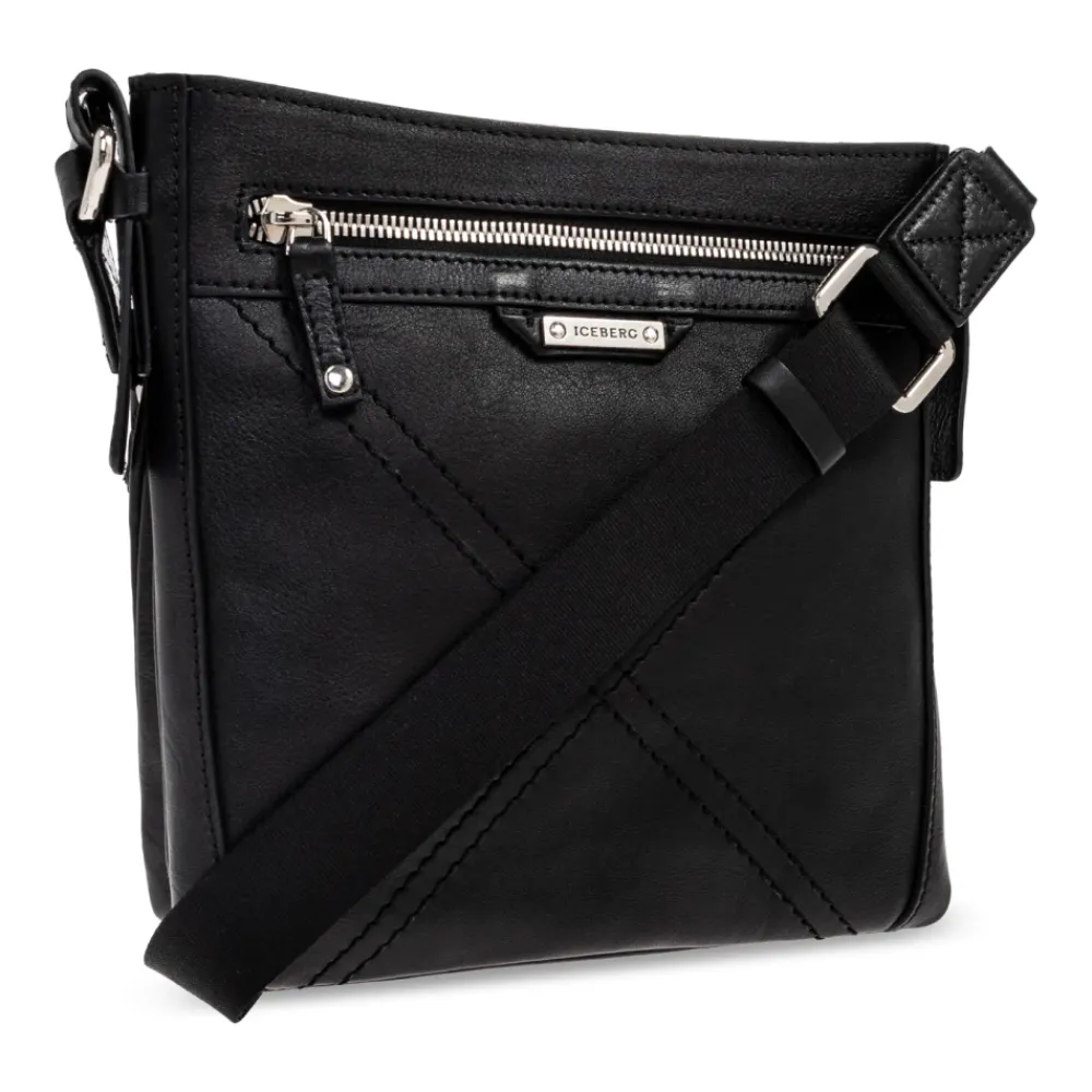 Heren Iceberg Tassen^Leren schoudertas