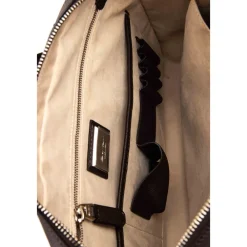 DAMES Santoni Leren Schoudertas Gehamerd