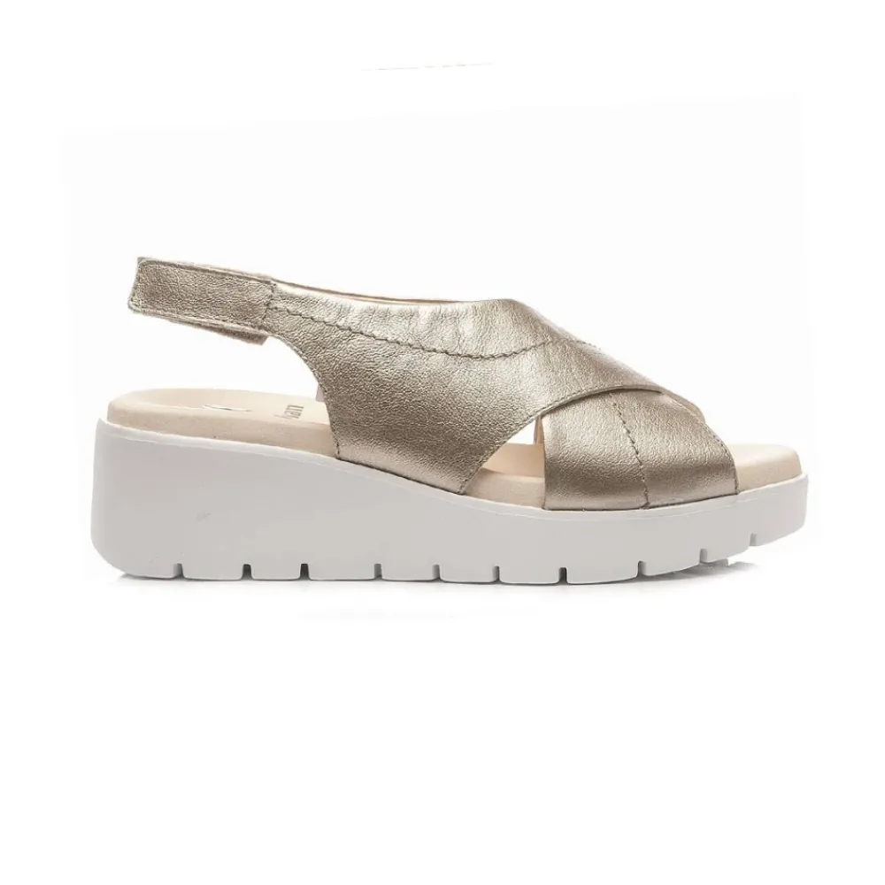 DAMES Callaghan Leren Sleehak Sandalen