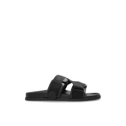 Heren Moncler Slippers^Leren slides