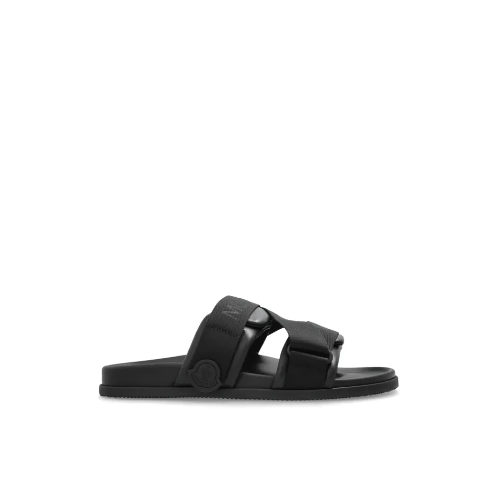 Heren Moncler Slippers^Leren slides