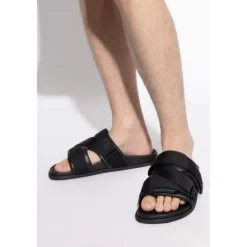 Heren Moncler Slippers^Leren slides