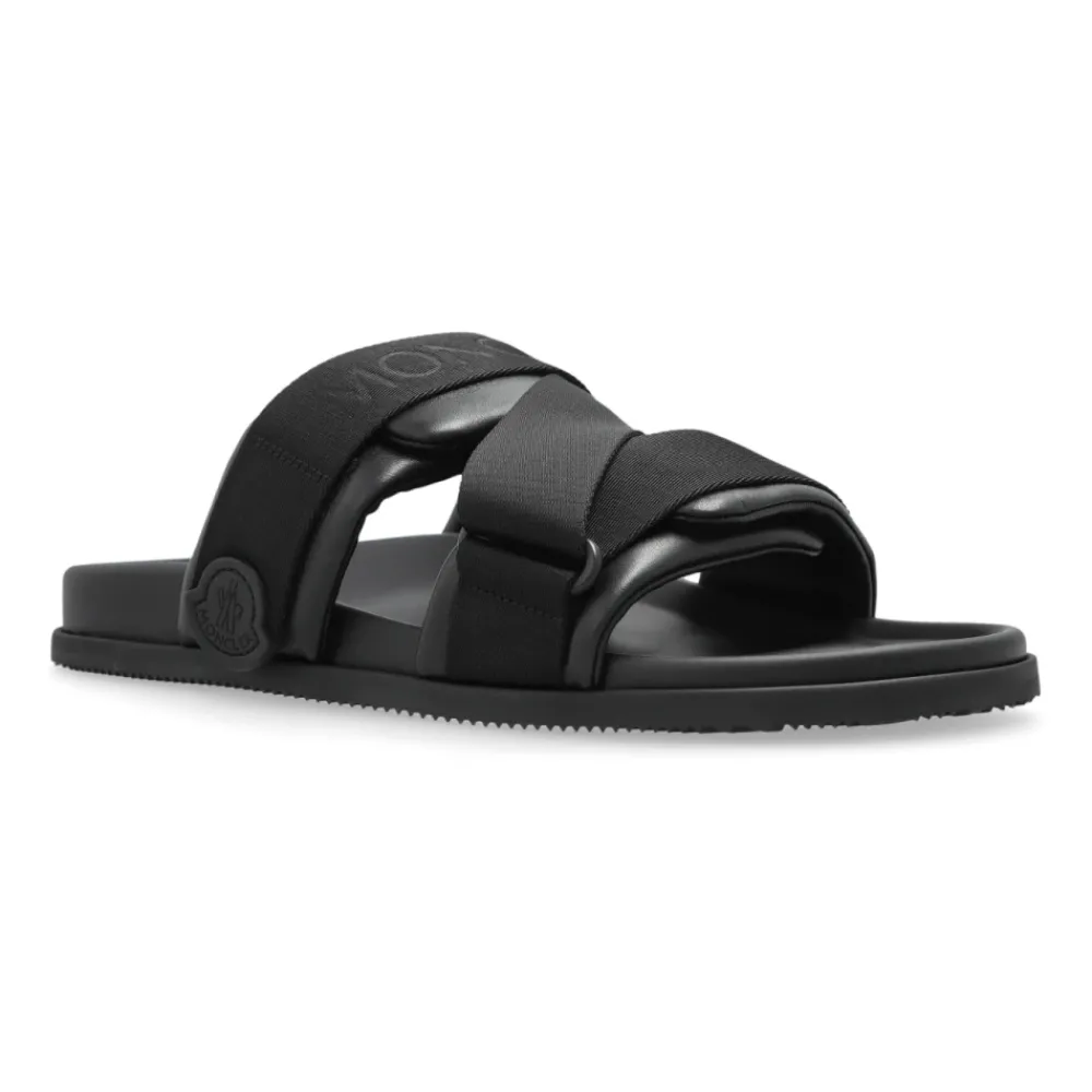 Heren Moncler Slippers^Leren slides