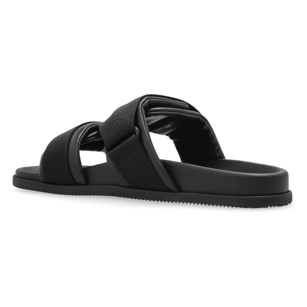 Heren Moncler Slippers^Leren slides