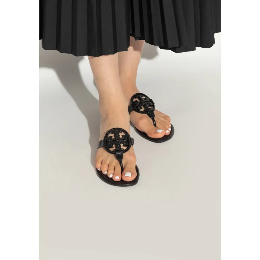 DAMES Tory Burch Leren Slippers