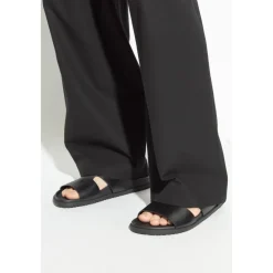 Heren Dolce & Gabbana Slippers^Leren slippers met applicatie