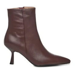 DAMES Bibi Lou Enkellaarsjes|Laarzen^Leren Stiletto Laarzen Bordeaux Kleur
