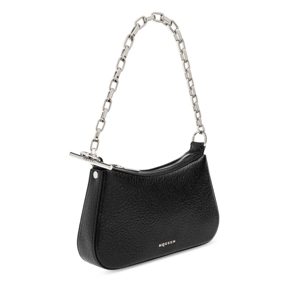 DAMES Alexander McQueen Leren tas T-Bar Mini