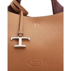 DAMES Tod's Leren tote tas met logo hanger