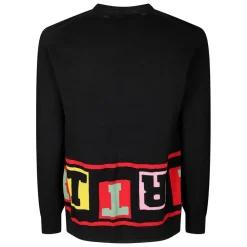 Heren Comme des Garçons Truien & Vesten^Lettering Jacquard Crewneck Sweater
