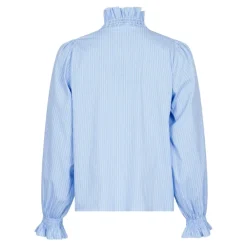 DAMES Neo Noir Blouses^Licht Gestreept Overhemd Brielle Stijl