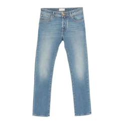 Heren Jacob Cohën Jeans^Lichte Jeans Knoopsluiting