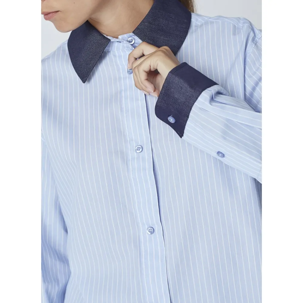 DAMES Co'Couture Lichte Nelsoncc Gestreepte V-hals Blouse