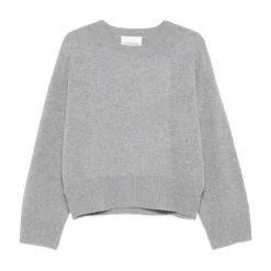 DAMES Closed Truien & Vesten^Lichtgrijze Wol Ronde Hals Trui