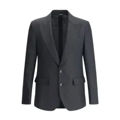 Heren Dolce & Gabbana Kostuums^Linnen Blazer met Puntige Revers