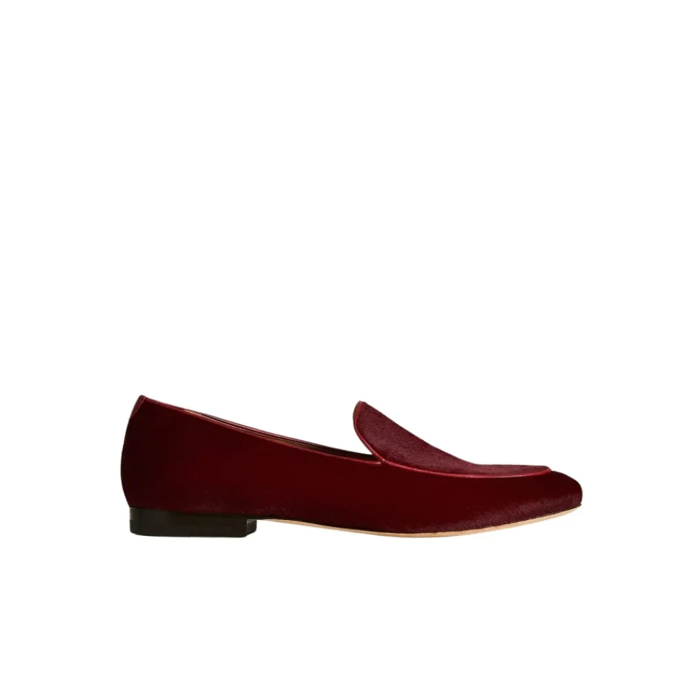 DAMES Kiton Loafers in Kalfsleer met haar