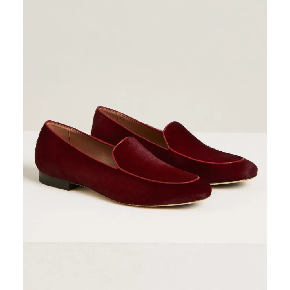 DAMES Kiton Loafers in Kalfsleer met haar
