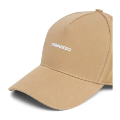 Heren Dsquared2 Petten^Logo Appliqué Katoenen Pet met Slogan