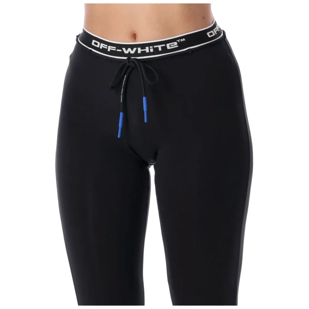 DAMES Off White Logo Band Leggings