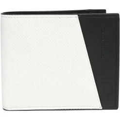 Heren Bottega Veneta Portefeuilles^Logo Embossed Two Tone Bi-fold Wallet