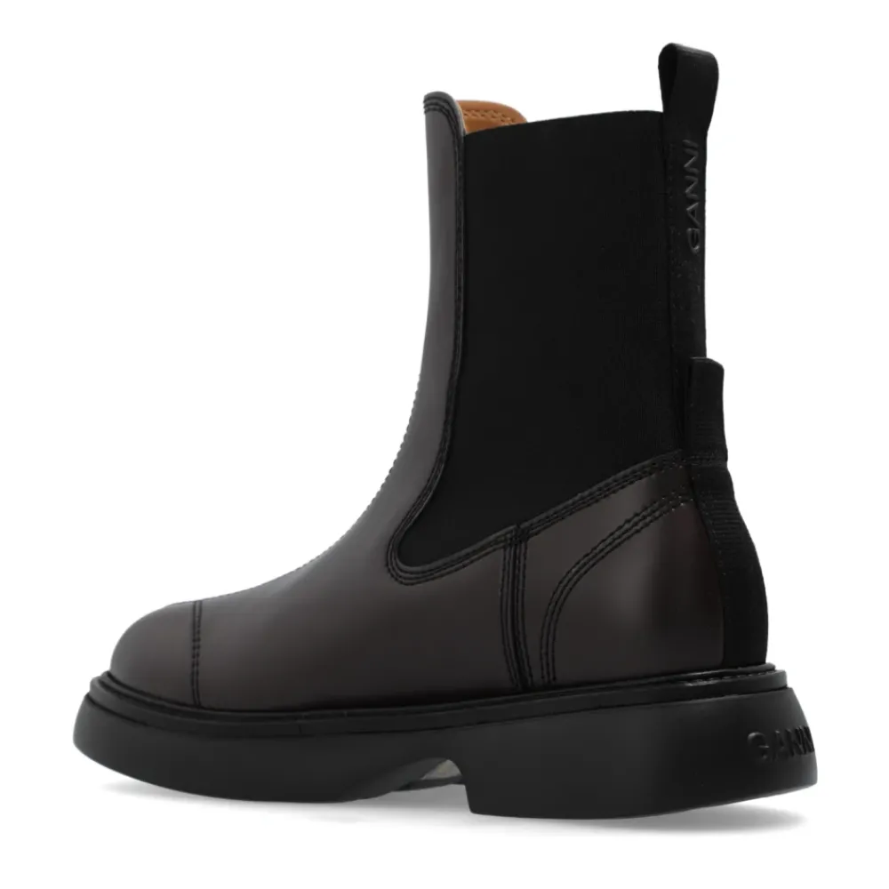 DAMES Ganni Logo Enkellaarsjes