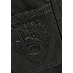 Heren Burberry Broeken^Logo Geborduurd Broek met Omgeslagen Zoom