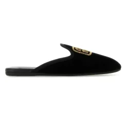 DAMES Miu Miu Loafers^Logo Geborduurd Slip-On Muiltjes
