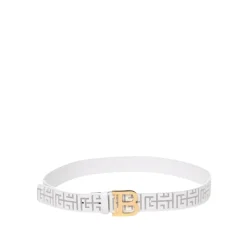 Balmain Logo Gesp Leren Riem Stijlvol Accessoire
