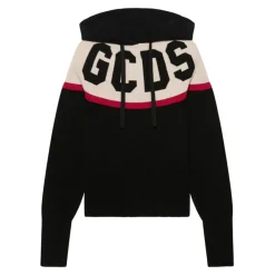 DAMES GCDS Hoodies & Sweatvesten^Logo Knit Cropped Hoodie