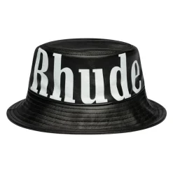 Heren Rhude Logo Leren Bucket Hat