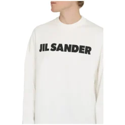 Heren Jil Sander Logo Longsleeve T-shirt
