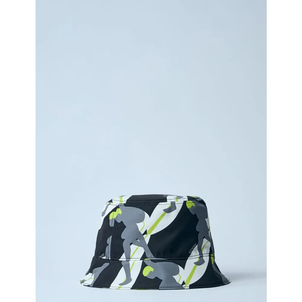 Heren Gucci Hoeden^Logo Motief Emmerhoed Gemaakt in Italië