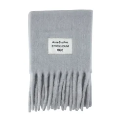 DAMES Acne Studios Sjaals|Sjaals^Logo Patch Sjaal met Franjes