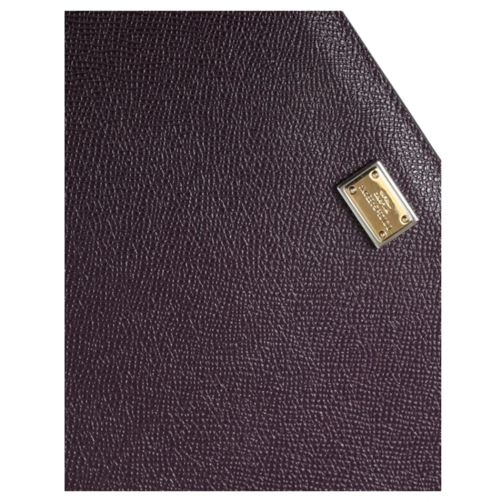 DAMES Dolce & Gabbana Logo Plaque Leren Tablet Sleeve Hoes
