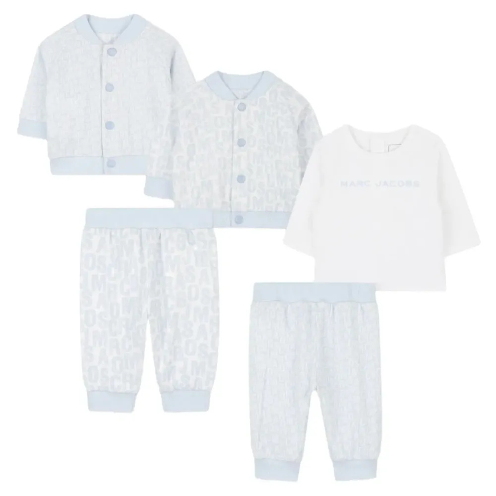Marc Jacobs Logo Print Kleding Set Clear Blue
