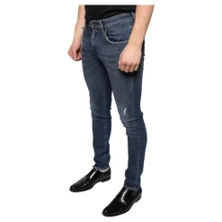 Heren Dolce & Gabbana Logo Skinny Denim Jeans Donker