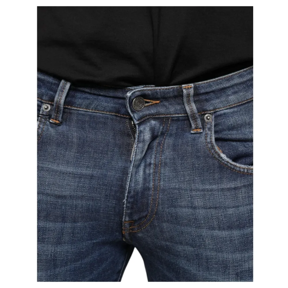 Heren Dolce & Gabbana Logo Skinny Denim Jeans Donker