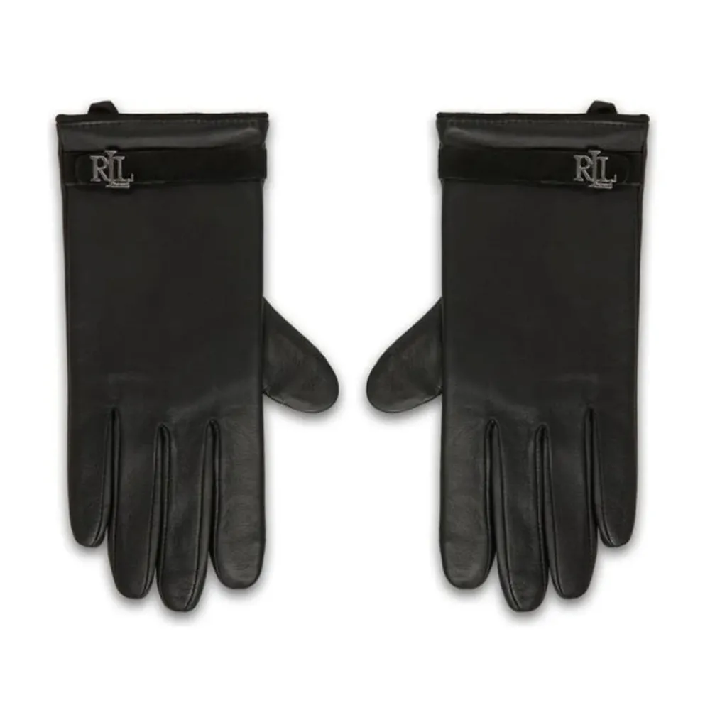 DAMES Ralph Lauren Handschoenen^Logo-embossed leren handschoenen