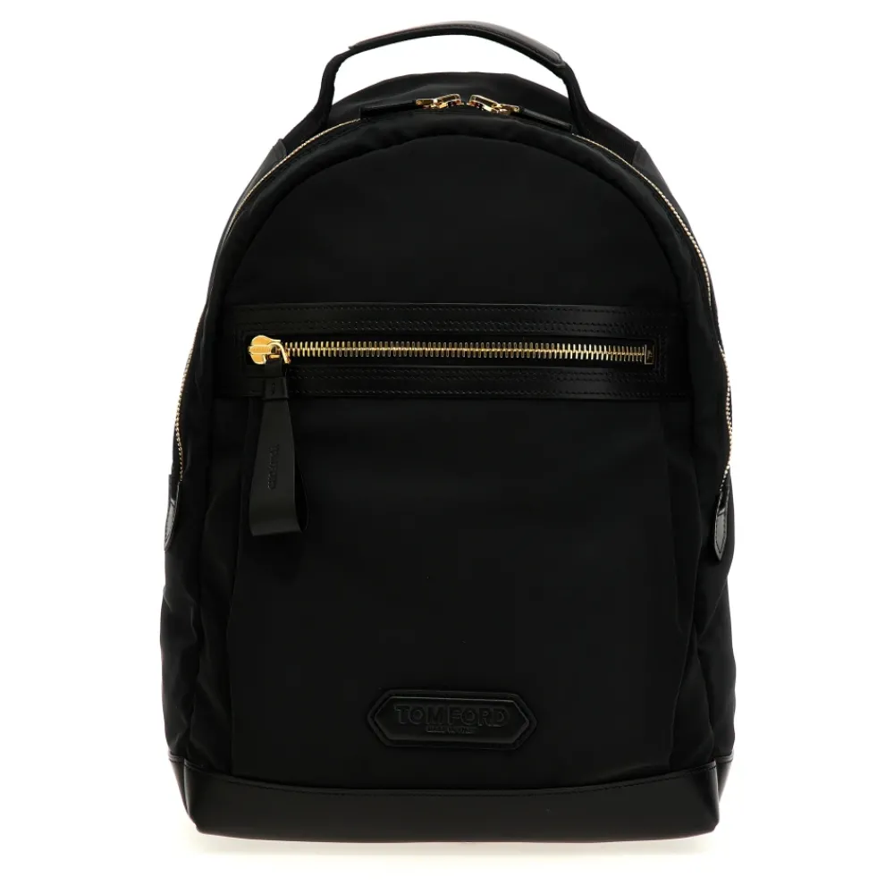 Heren Tom Ford Logo-patch Rugzak met Rits