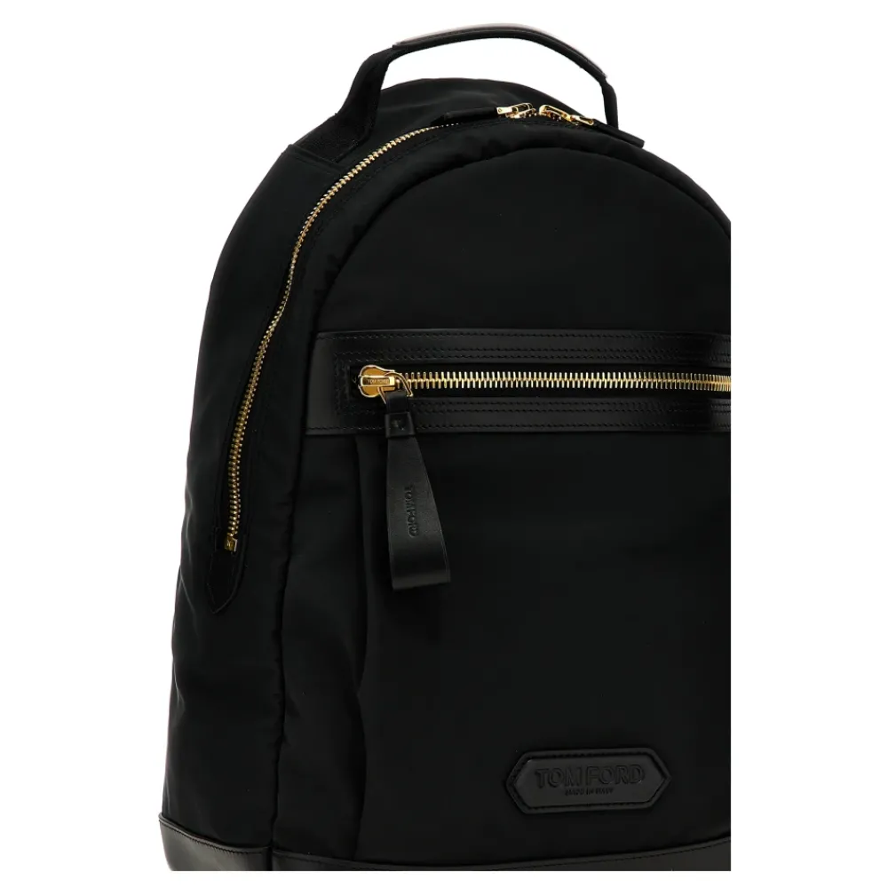 Heren Tom Ford Logo-patch Rugzak met Rits