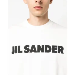 Heren Jil Sander Truien & Vesten^Logo-Print Katoenen Sweatshirt