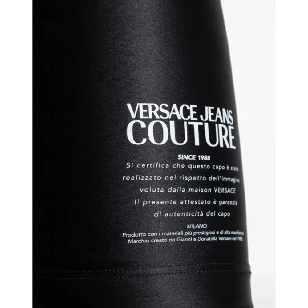 Versace Jeans Couture Logo-Print Shorts met Elastische Tailleband
