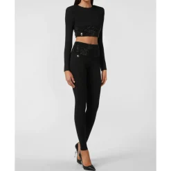 DAMES Philipp Plein Shirts^Longsleeve Top met Kristallen