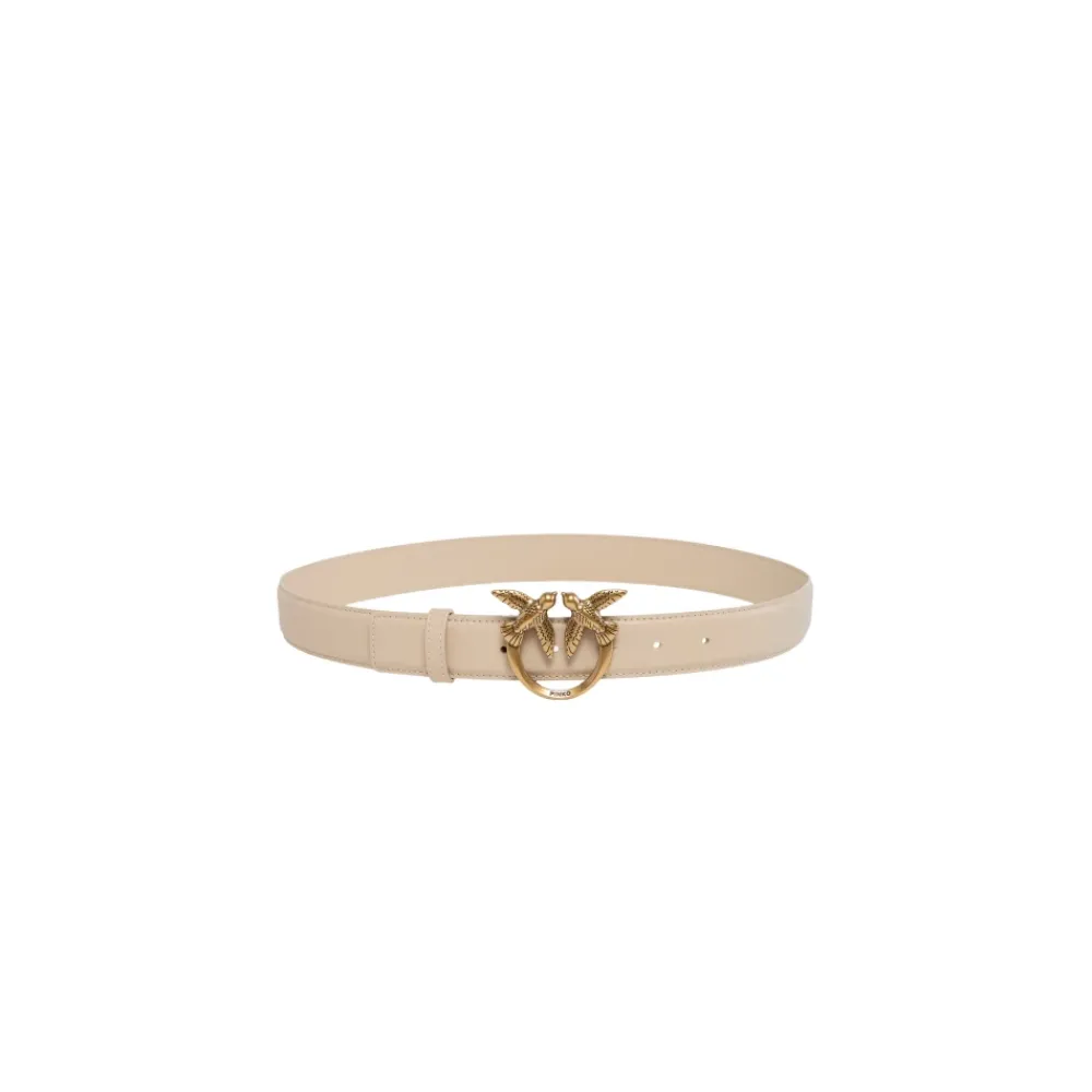DAMES PINKO Riemen^Love Birds Diamond Cut Leren Riem